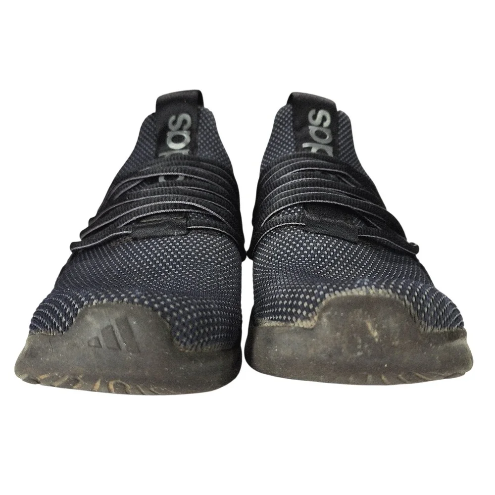 Adidas Lite‎ Racer Adopt Running Shoes sz 7 Men Black Pull On Running Jogging